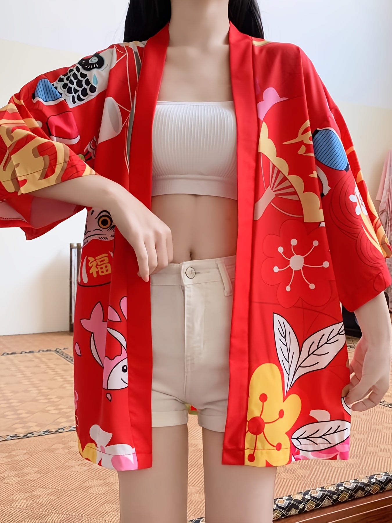 あけみ|赤いチャームの着物