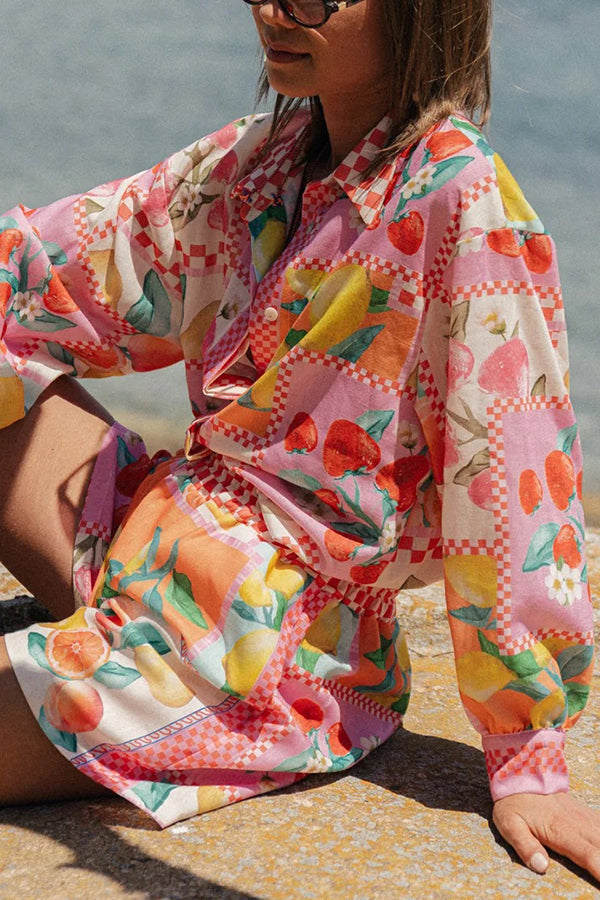 涼感果実柄シャツセット