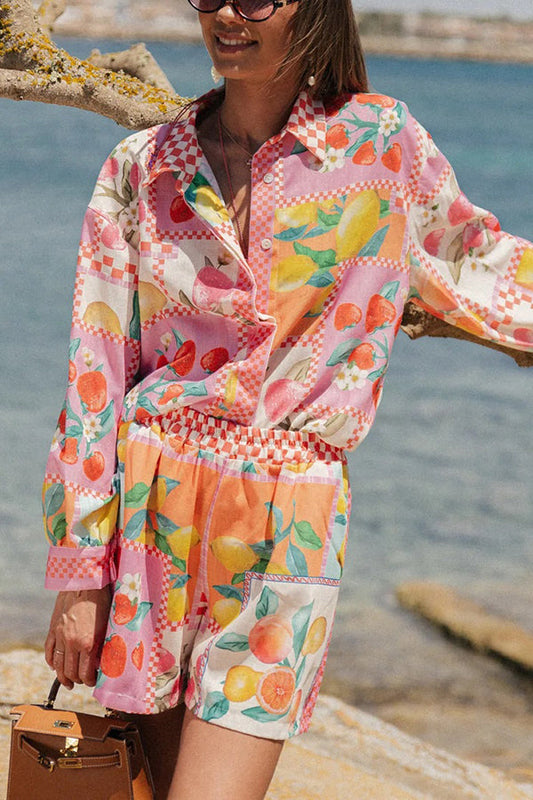 涼感果実柄シャツセット