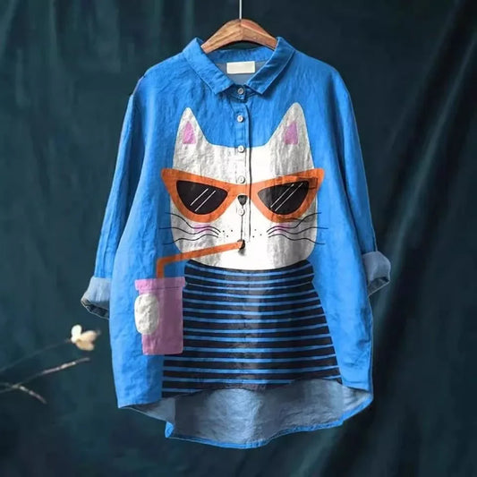 シロ｜キャットアートシャツ